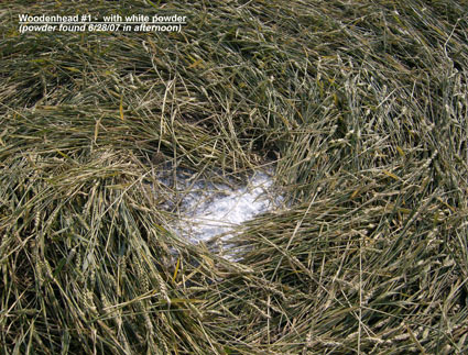 white powder in Celtic Cross formation